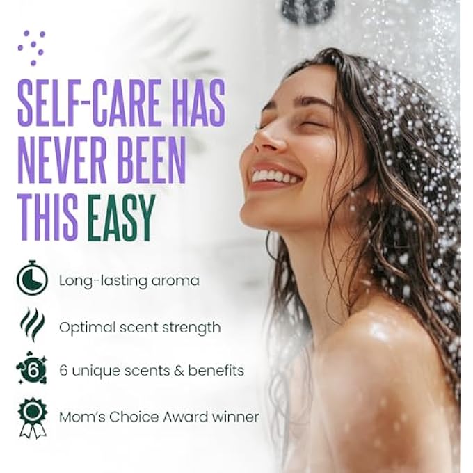 كليفر فاي Cleverfy Shower Bombs Aromatherapy - مجموعة هدايا من [6] أجهزة بخار للاستحمام - مع زيوت عطرية للمنتجع المنزلي. أقراص الاستحمام المذوبة المعروفة أيضا باسم أقراص الاستحمام بالتبخير مثالية لتخفيف الجيوب الأنفية - Image 4